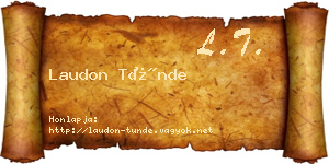 Laudon Tünde névjegykártya
